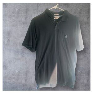 Original Penguin Men's black Polo Shirt vintage classic fit M